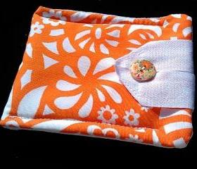 Funky Orange Phone or Gadget Case - Cell phone / Mobile - Handmade